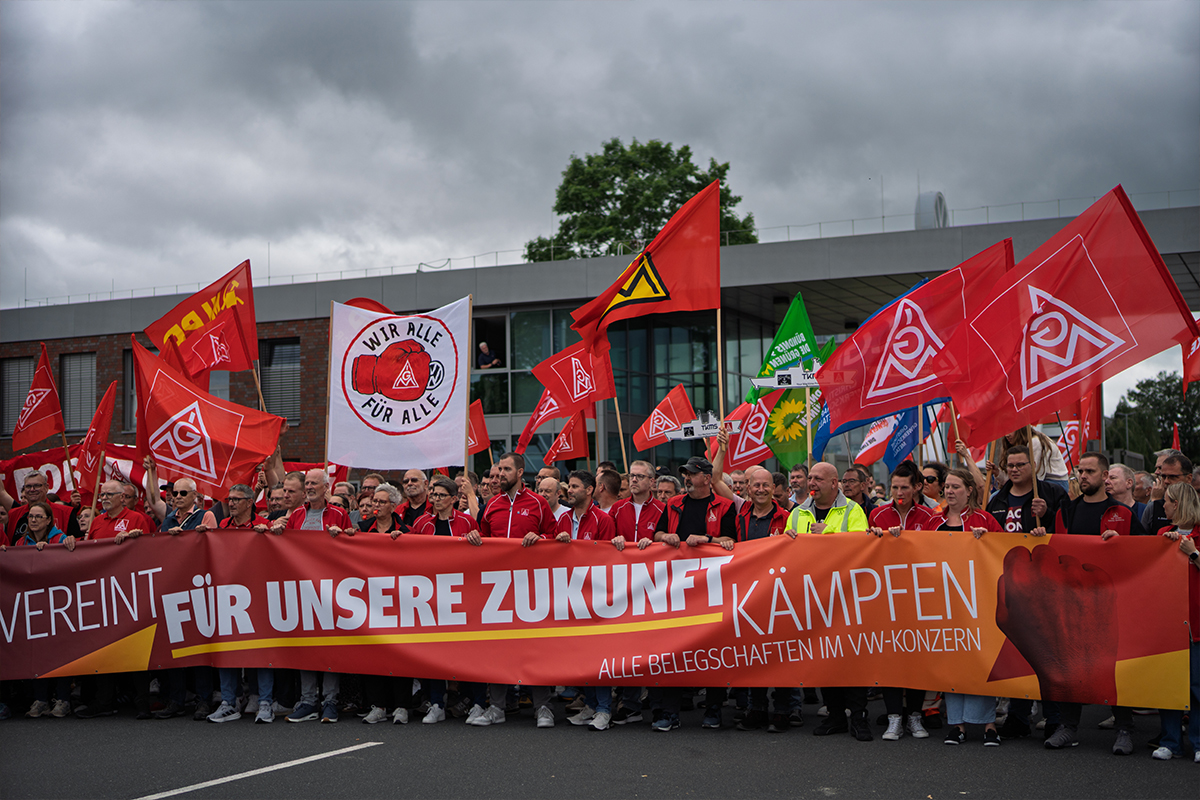 Solidarität mit der Belegschaft von VW